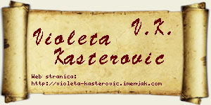 Violeta Kašterović vizit kartica